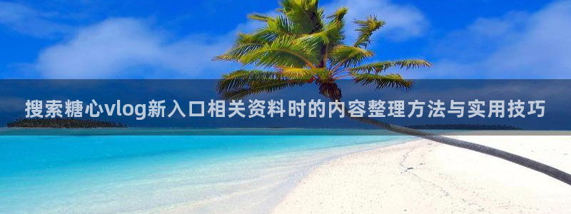 糖心官网入口:搜索糖心vlog新入口相关资料时的内容整理方法与实用技巧