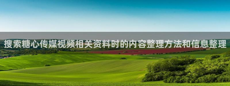 在线观看糖心:搜索糖心传媒视频相关资料时的内容整理方法和信息整理