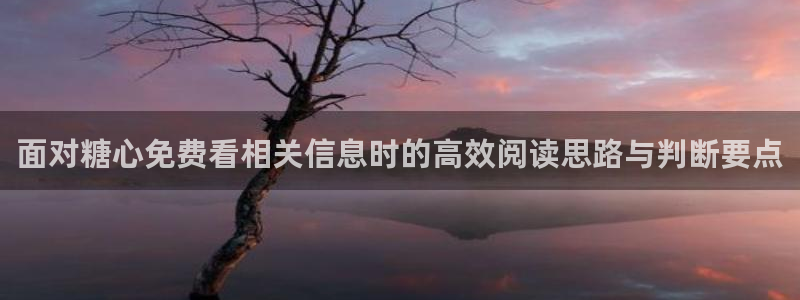 糖心破解版:面对糖心免费看相关信息时的高效阅读思路与判断要点